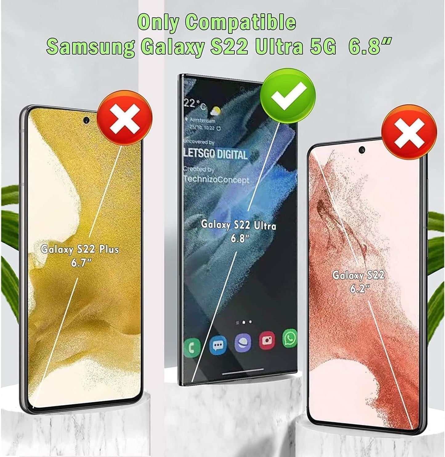 For Samsung Galaxy S22 Ultra Case, S22 Ultra Case with Self Healing Flexible TPU Screen Protector [2 Pack], 3 in 1 Shockproof Heavy Duty Case for Samsung S22 Ultra 5G (Blue/Turquoise)