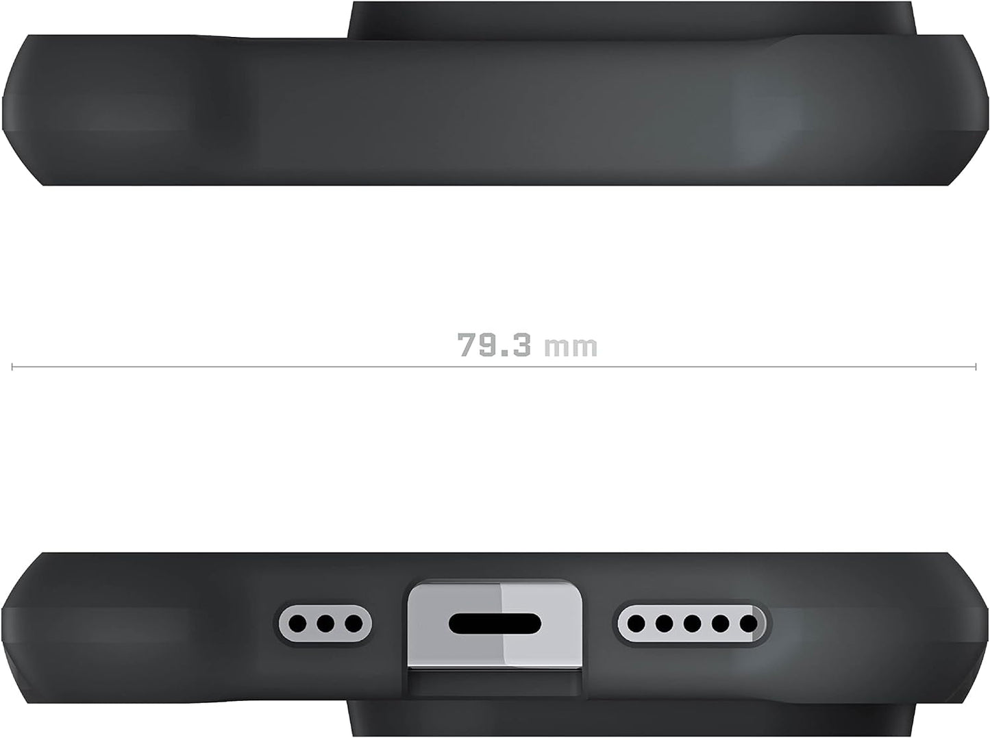 Ghostek Covert Clear Iphone 14 Case - Shockproof Silicone, Compatible with Apple Magsafe Accessories, Slim Protective Phone Cover (6.1 Inch, Black)  Ghostek   