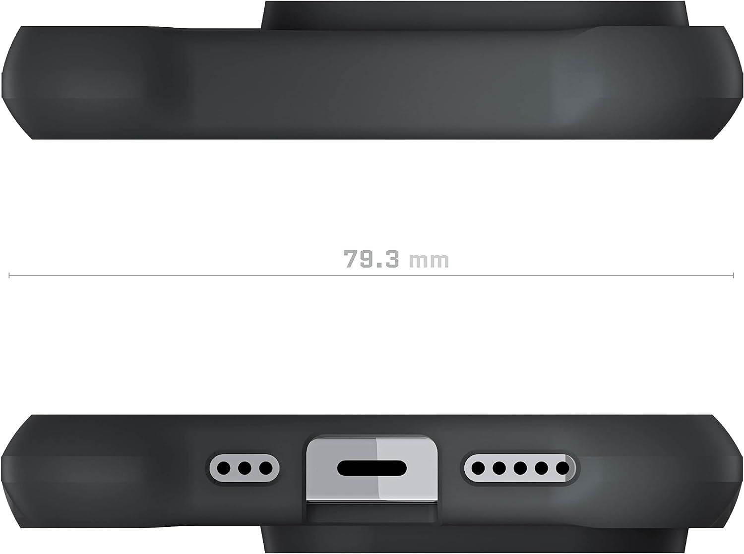 Ghostek Covert Clear Iphone 14 Case - Shockproof Silicone, Compatible with Apple Magsafe Accessories, Slim Protective Phone Cover (6.1 Inch, Black)  Ghostek   