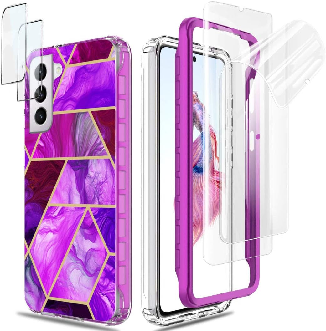 For Samsung Galaxy S22 Ultra Case with Screen Protector, 360 Rotate Ring Kickstand [Work with Magnetic Car Mount], Military Grade Shockproof Phone Case for Samsung S22 Ultra 6.8 Inch, Turquoise