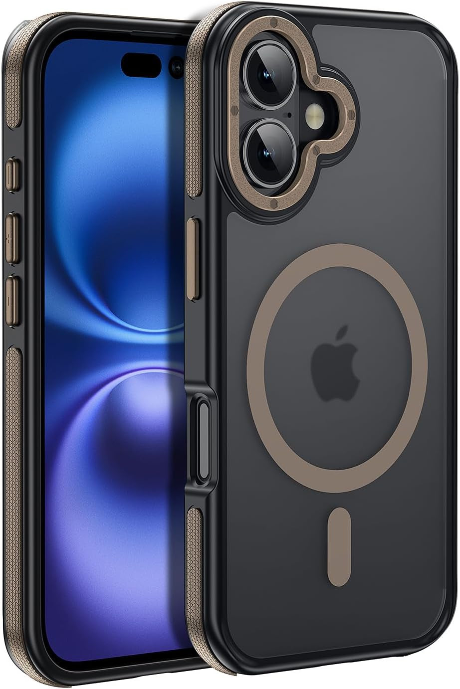 For Iphone 17 Pro Max Case with Camera Lens Protector[10Ft Military-Grade Protection] Compatible with Fit Magsafe Shockproof Slim Thin Cover Case for Iphone 17 Pro Max 6.9 Inch, Orange Bumper