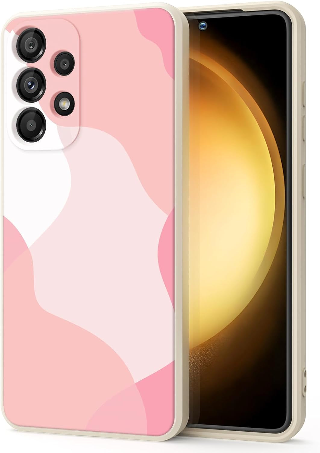 For Samsung Galaxy A53 5G Case, Thin Liquid Silicone Case,Shockproof,Slim Thin Phone Case for Galaxy A53 5G, Full Body Screen Camera Protective Cover-Red 2-Sam A53-03