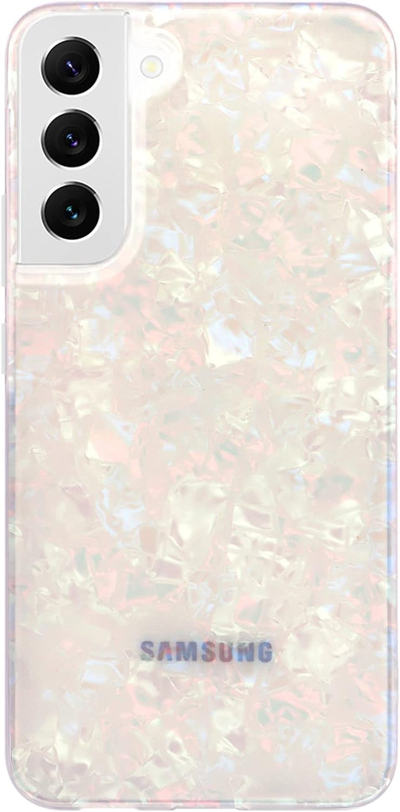 Galaxy S22+ Case Pearl Bling for Girls Women, Cute Luxury Shiny Sparkle Glitter Iridescent Opal Pattern Clear TPU Slim Cover Case Shell Compatible with Samsung Galaxy S22 plus 6.6" - Colorful