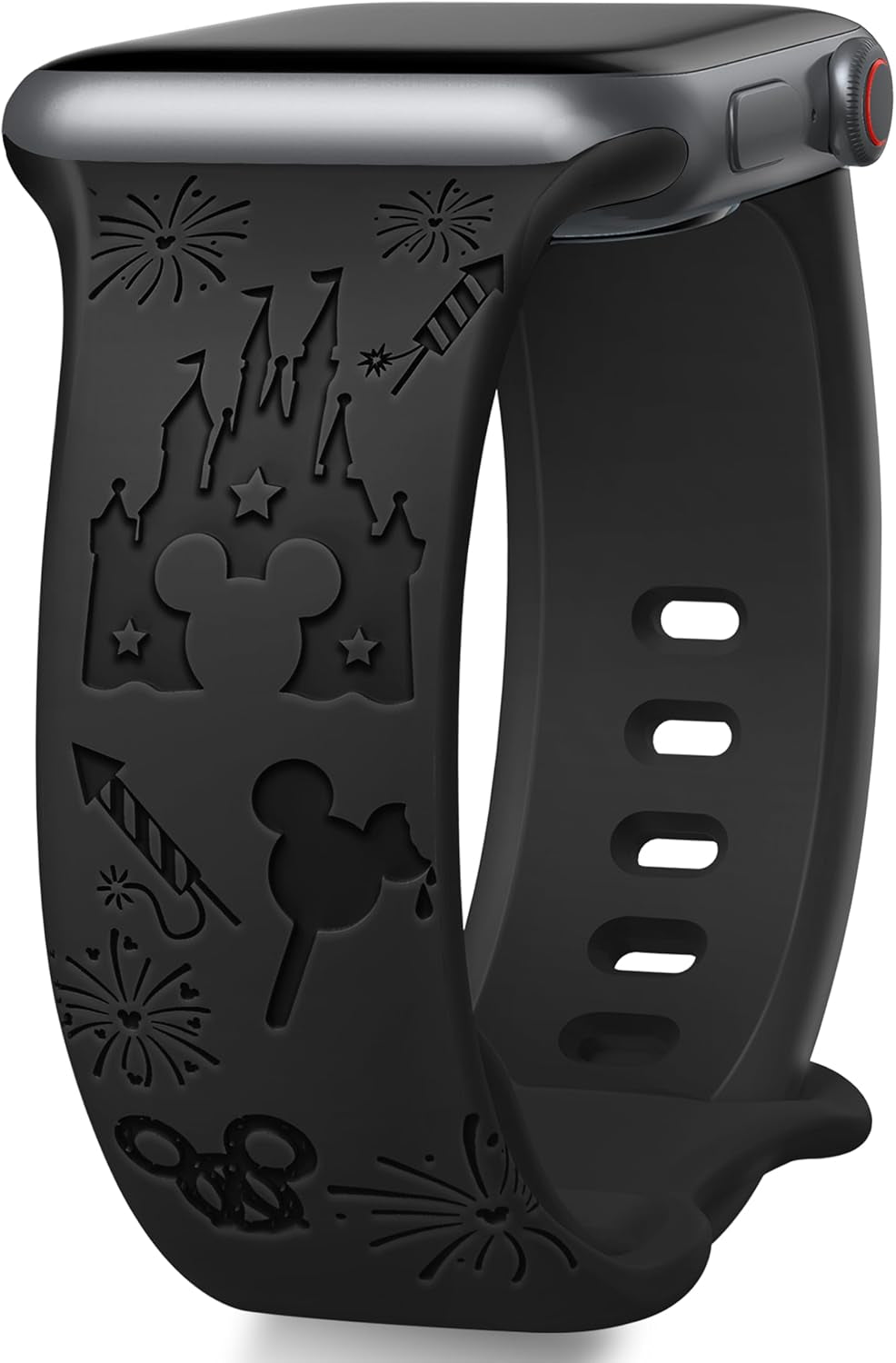 Cartoon Engraved Band Compatible with Apple Watch Bands 40Mm 38Mm 44Mm 45Mm 41Mm 42Mm 49Mm for Women, Soft Silicone Strap Cute Sport Wristband for Iwatch Series 9 8 7 6 5 Ultra 4 3 2 1 SE Ultra2