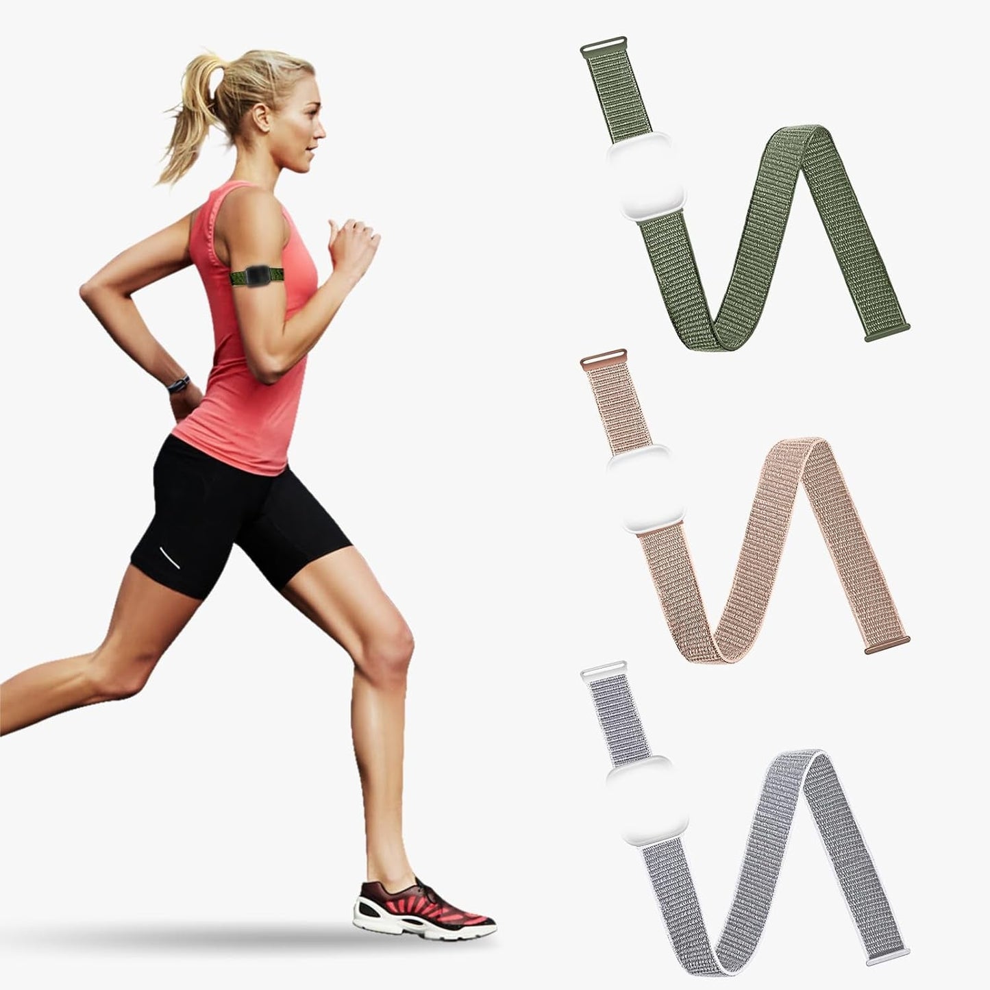 3 Pack Nylon Sport Ankle/Arm Bands Compatibel with Apple Watch Band 38Mm 40Mm 41Mm 42Mm 44Mm 45Mm 49Mm Ultra Iwatch Series 8 7 6 SE 5 4 3 2 1,Elastic Braided Arm Bands for Women