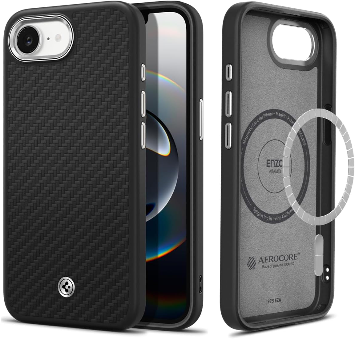 Spigen for Iphone 17 Pro Max Case, Enzo Aramid T [Camera Control Button] [Compatible with Magsafe] - Black Black