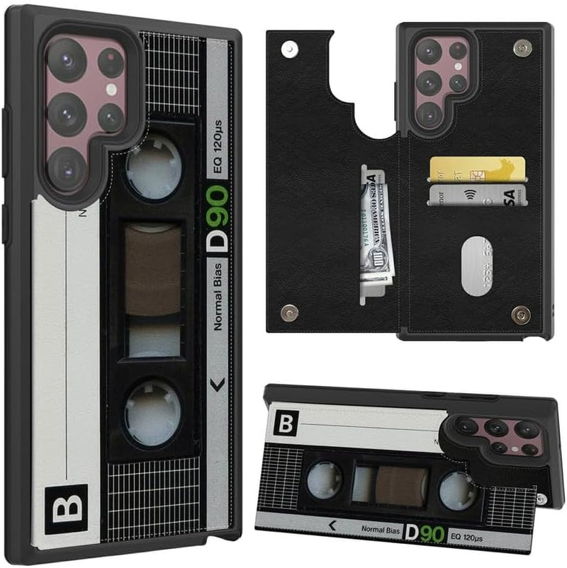 Case for Samsung Galaxy A14 5G Wallet Phone Case with Card Holder,Pu Leather Kickstand Card Slot Cover for Women Men (Dual Magnetic Clasp+Rfid Blocking)-Bald Eagle with Flag