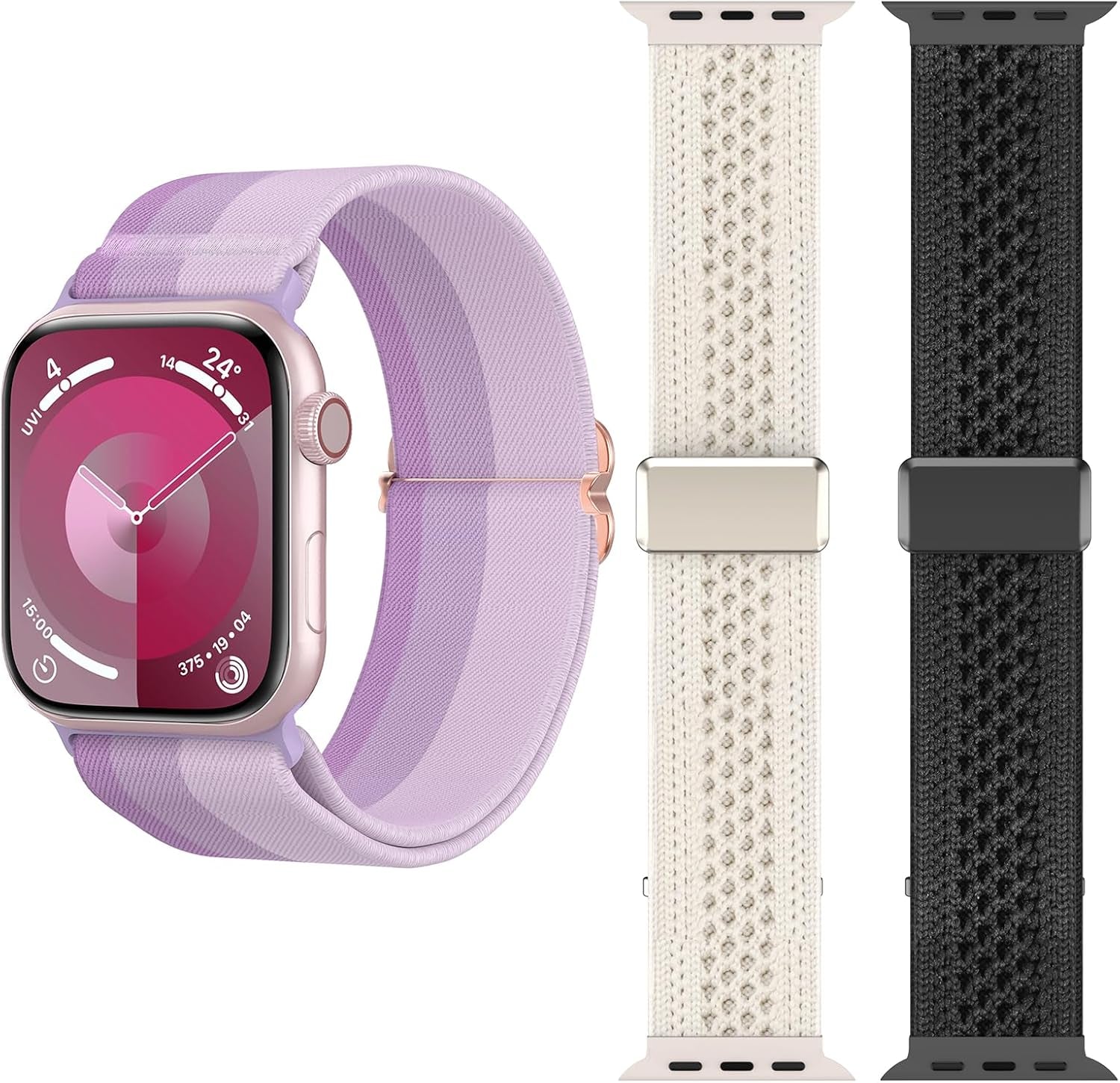 Delidigi Bands Compatible for Apple Watch Band Women 38Mm 40Mm 41Mm,2024 Newest Design Nylon Adjustable Solo Loop Strap for Iwatch Series 9 8 7 6 SE 5 4 3 2 1