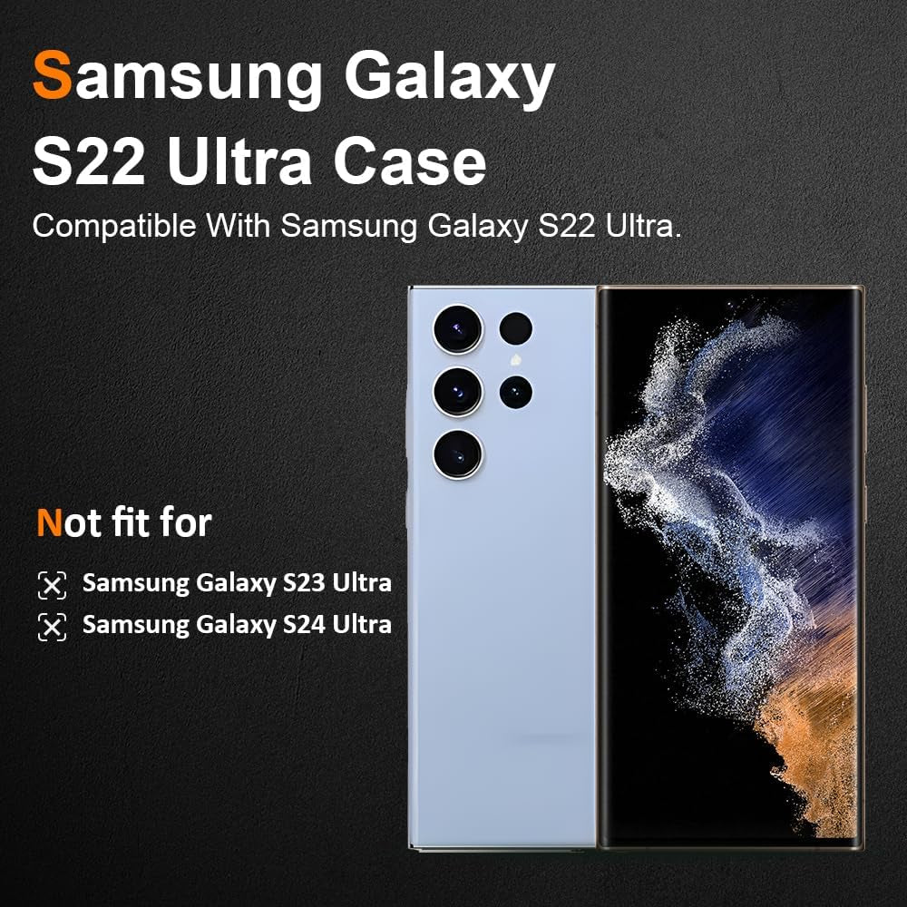 Crystal Clear Samsung Galaxy S22 Ultra Case.Soft Slim Fit Transparent Plastic TPU Protective Silicone Cover Phone Case for Samasung S22 Ultra [Slim Thin & Comfort Grip] [Shockproof]