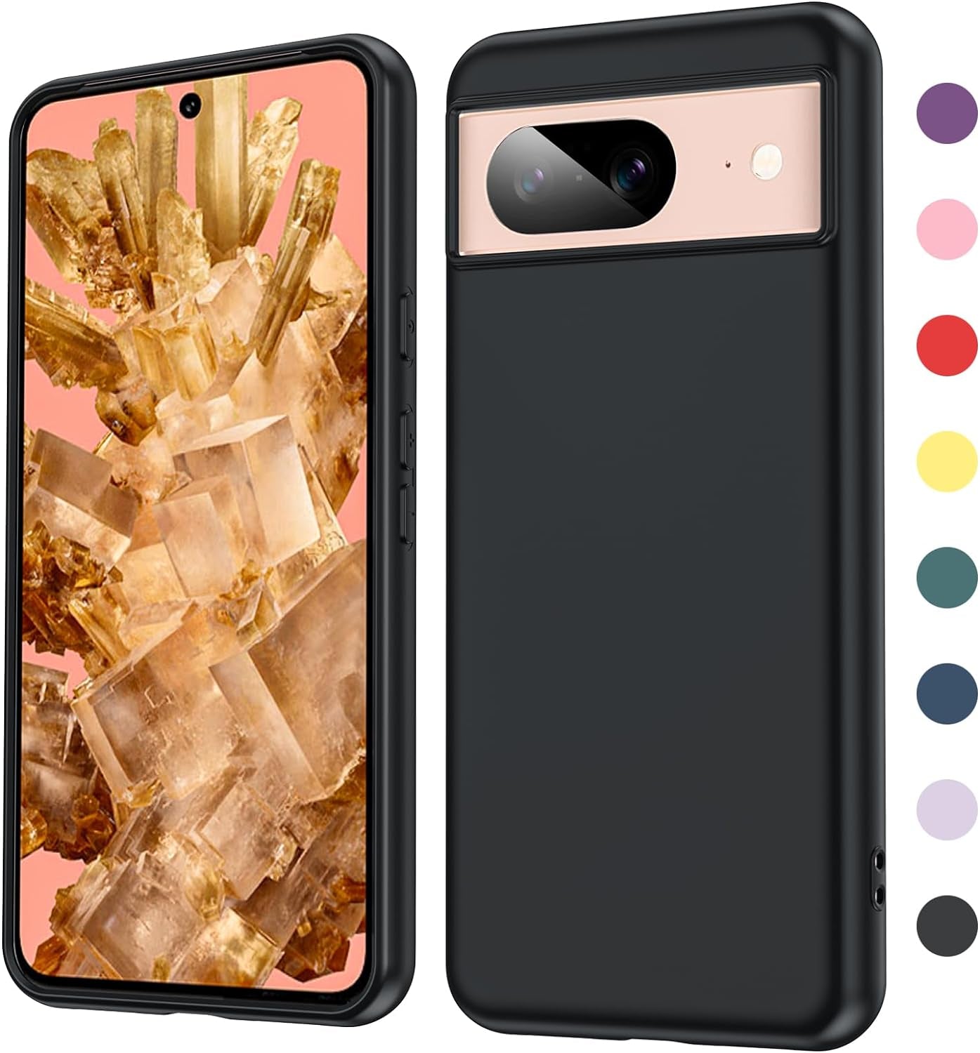 Leyi for Pixel 6A 5G Case: Google Pixel 6A Case with [2 Pack] Tempered Glass Screen Protector Liquid Silicone Soft Microfiber Liner Cover Case Pixel 6A, Red  LeYi Black Google Pixel 8 