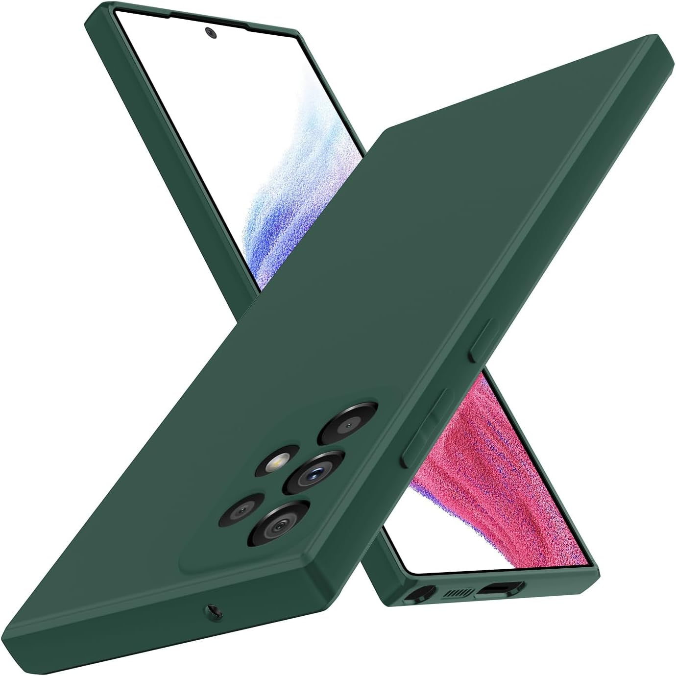 For Samsung Galaxy A53 5G Case,[Silky Touch Premium Liquid Silicone][Camera Protection] [Soft Anti-Scratch Microfiber Lining],Slim Soft Shockproof Phone Case,Black 1-Sam A53-01