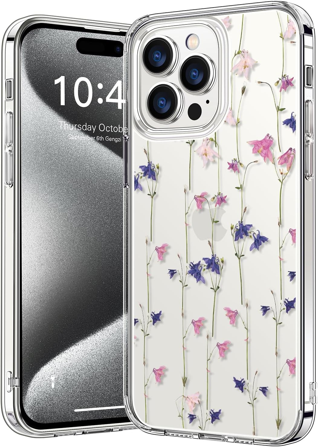 Bicol Compatible with Iphone 15 Pro Case,Crystal Clear Cover with Fashionable Designs for Girls Women,Slim Fit Shockproof Protective Acrylic Phone Case 6.1 Inch,Beautiful Elephant  bicol   