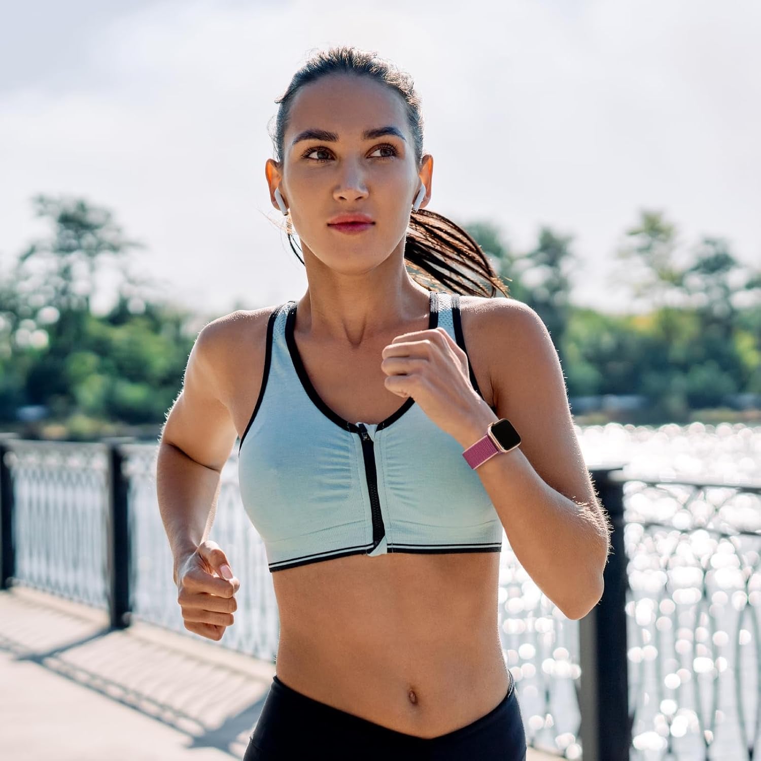 6 Pack Sport Nylon Loop Band Compatible with Apple Watch Bands 38Mm 40Mm 41Mm 42Mm 44Mm 45Mm 49Mm for Women Men, Adjustable Breathable Braided Straps for Iwatch Series 9/8/7/6/5/4/3/2/1/Se/Ultra