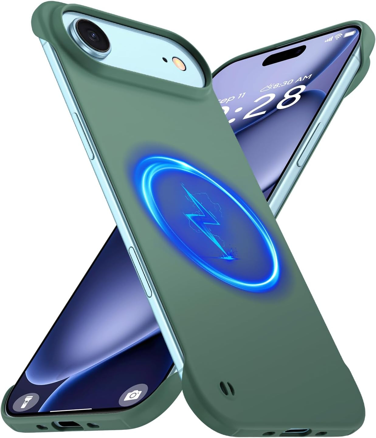 Magnetic Slim Case Fit for Iphone 17 Pro Max Phone Case 6.9"(2025) Ultra-Thin Lightweight Durable Frameless Matte Hard for Magsafe Cover Case with Pull Ring Shockproof Non Slip Rope-Black