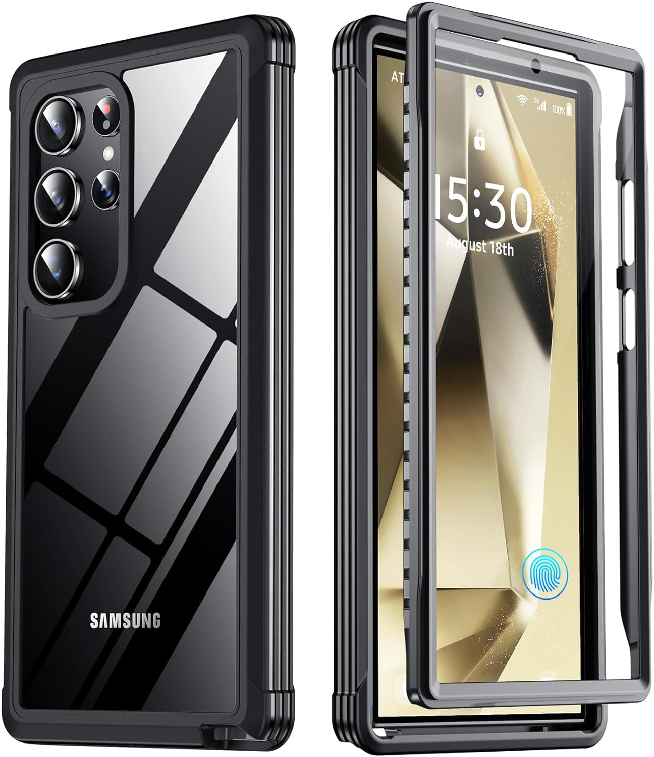 2024 New for Samsung Galaxy S23 Ultra Case Waterproof, [Military Grade Shockproof][Built-In Screen Protector & Glass Camera Protector][Ip68 Underwater][Dustproof][Dropproof] Full Body Phone Case 6.8"