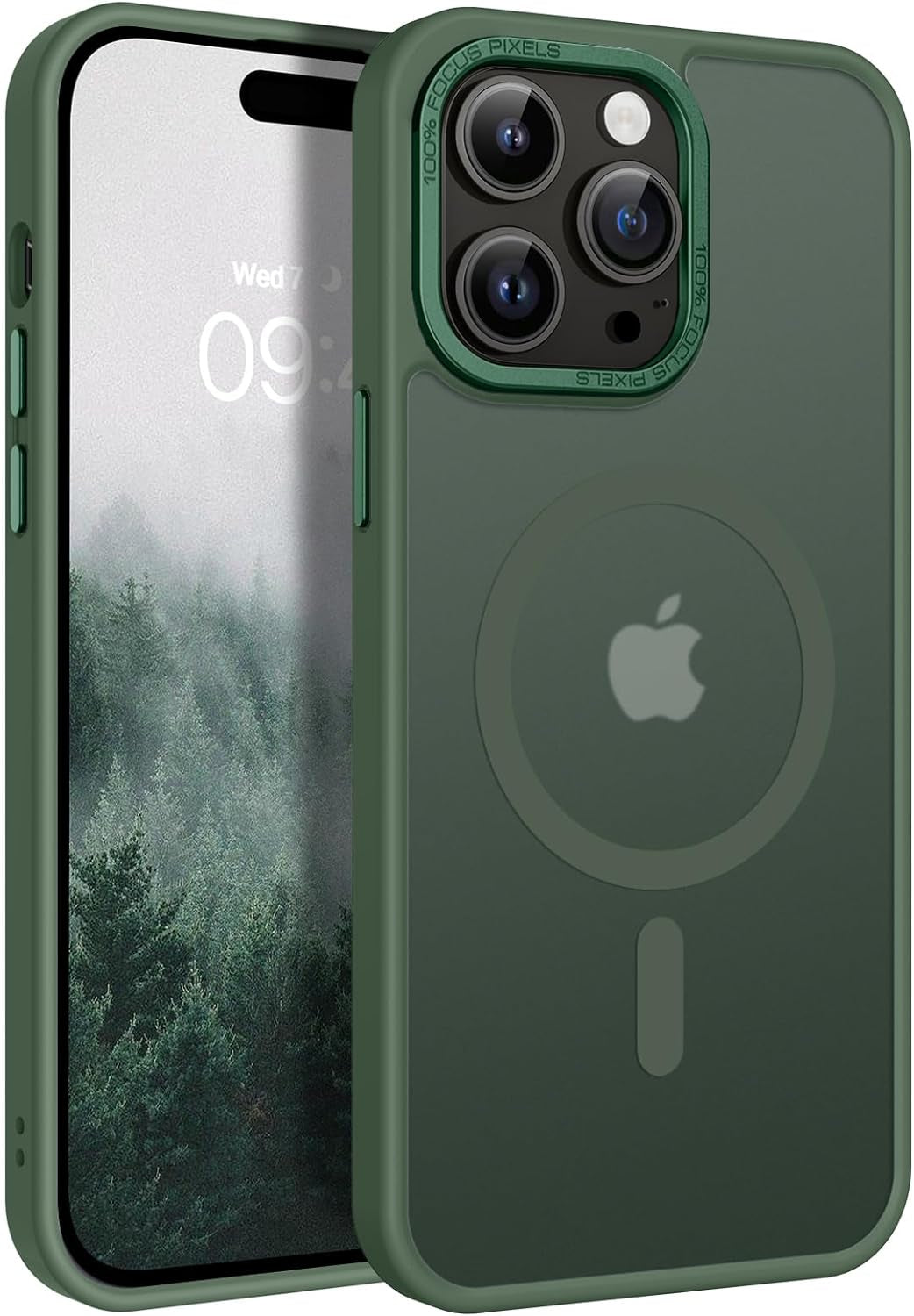 BENTOBEN for Iphone 14 Pro Max Phone Case,Iphone 14 Pro Max Magnetic Case [Compatible with Magsafe] Translucent Matte Shockproof Women Men Girl Protective Case Cover for Iphone 14 Pro Max 6.7",Black  BENTOBEN T993-Dark Green  