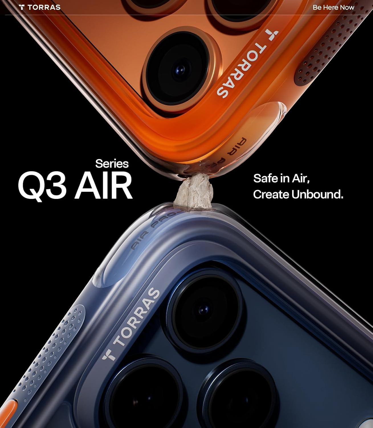 TORRAS Ostand Q3 Air for Iphone 17 Pro Max Case with 360 Magnetic Stand, Fit for Magsafe, Mil-Grade Drop Tested, Camera Control Button, Shockproof Phone Case for Iphone 17 Pro Max 6.9", Midnight Blue