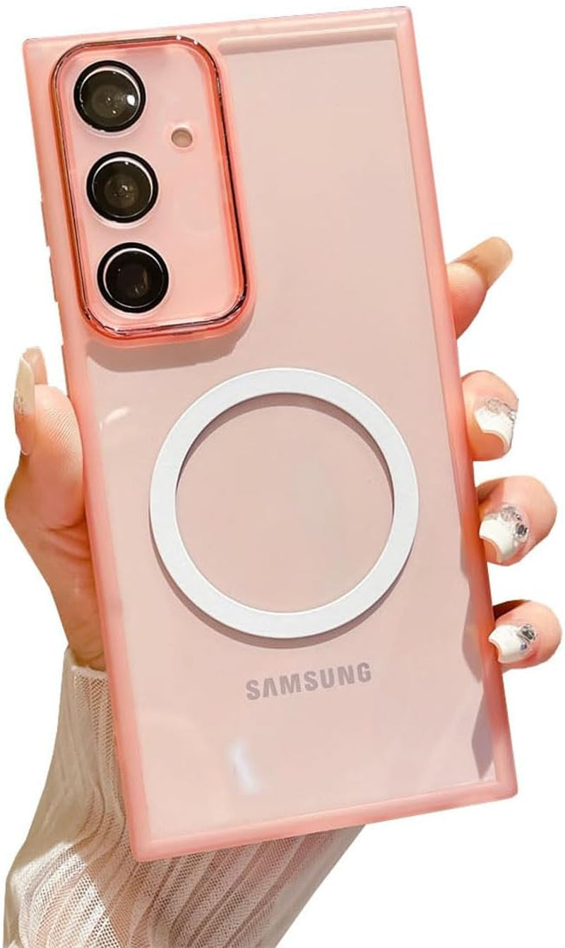 Compatible with Galaxy A53 5G Magnetic Clear Case[Compatible with Magsafe] Transparent Slim Thin TPU Bumper Shockproof Camera Lens Protective Cover Phone Case for Samsung Galaxy A53 5G(Clear)