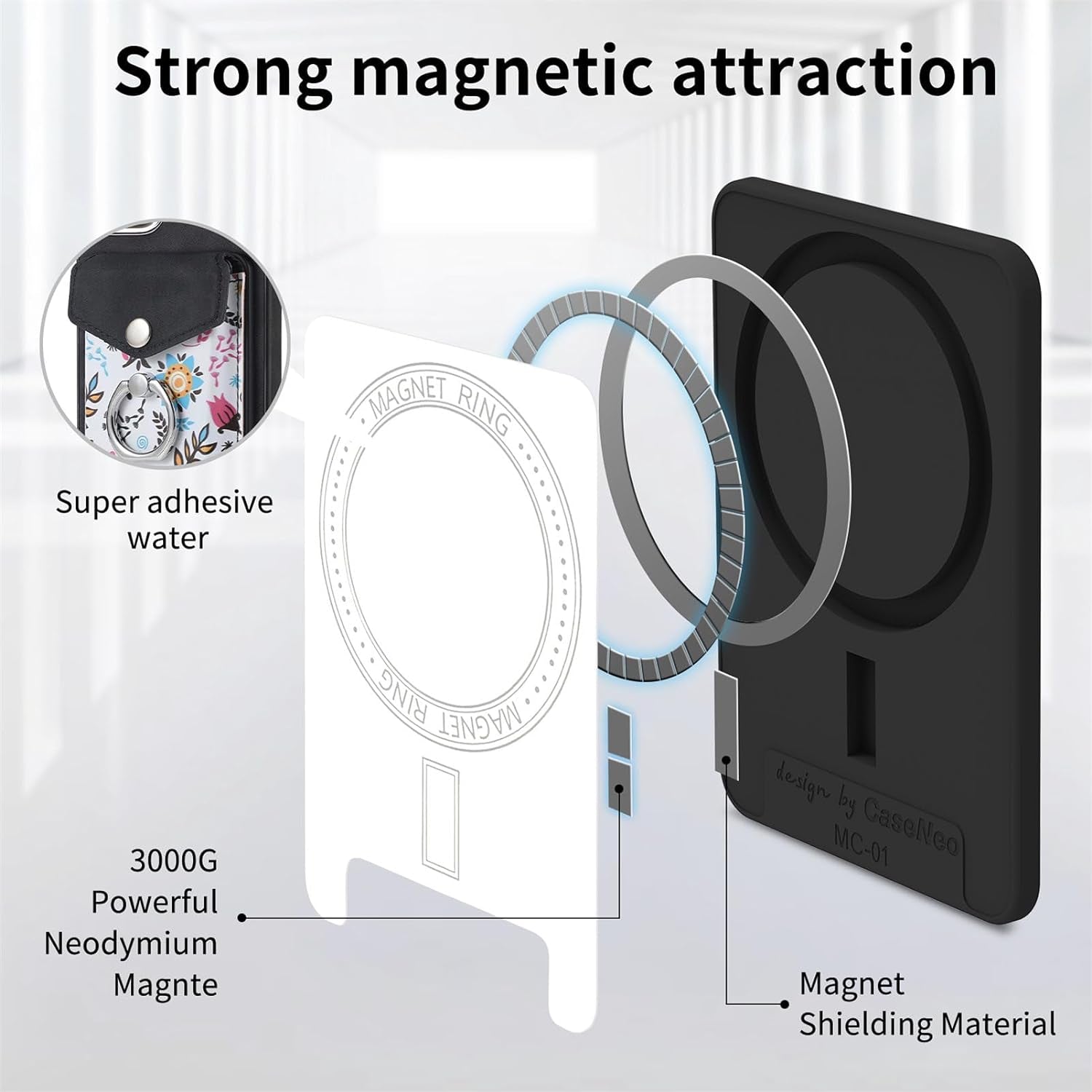 Asuwish Phone Case for Samsung Galaxy A53 5G Wallet Cell Cover with Screen Protector Magnetic Slim Ring Stand Kickstand Back Credit Card Holder Slot a 53 G5 53A SM A536U 6.5" 2022 Girls Women Black