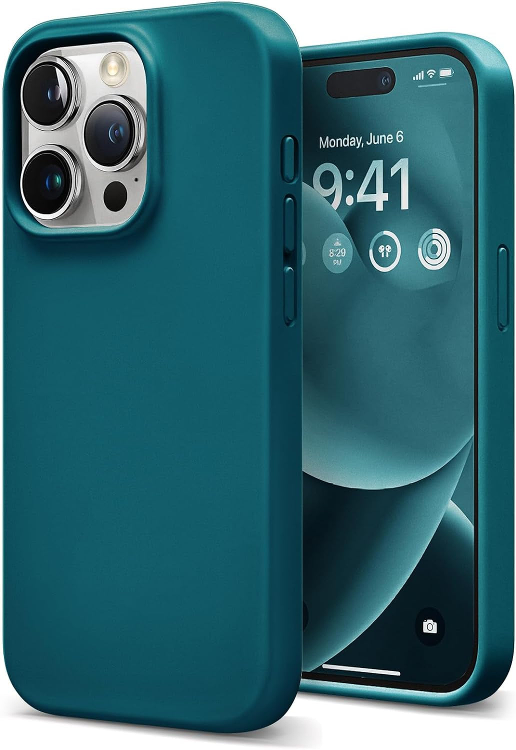 Coolfrog for Iphone 15 Pro Case, Compatible with Magsafe, 6.1" Silicone Shockproof Military-Grade Protection, Magnetic Phone Case for Men Women, Clove Purple  CoolFrog Deep Sky Blue  