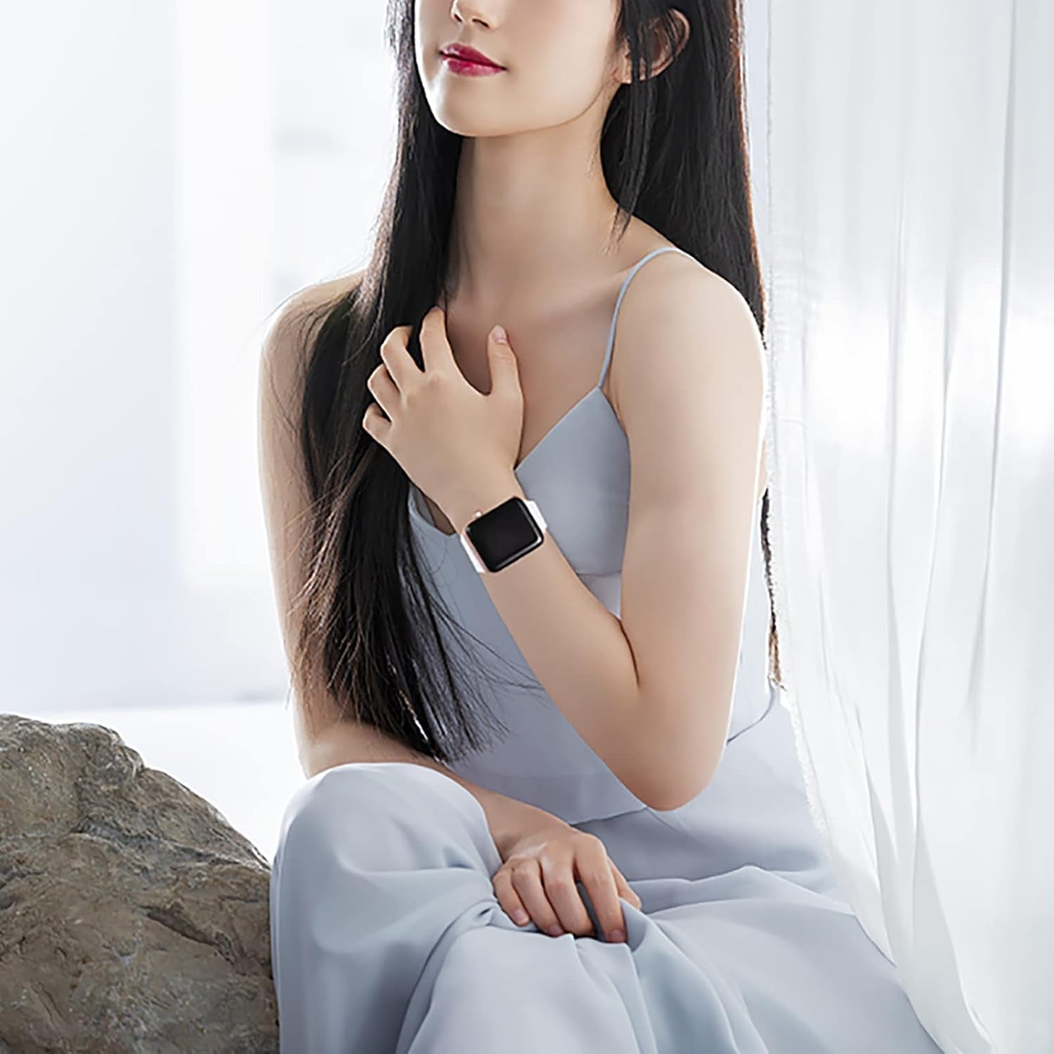 6 Pack Bands for Apple Watch Band 41Mm 40Mm 38Mm 44Mm 45Mm 42Mm 49Mm Ultra 2 Women Men Slim Thin Narrow Silicone Soft Sport Strap Wristband for Iwatch Series 9/8/7/SE/6/5/4/3/2/1