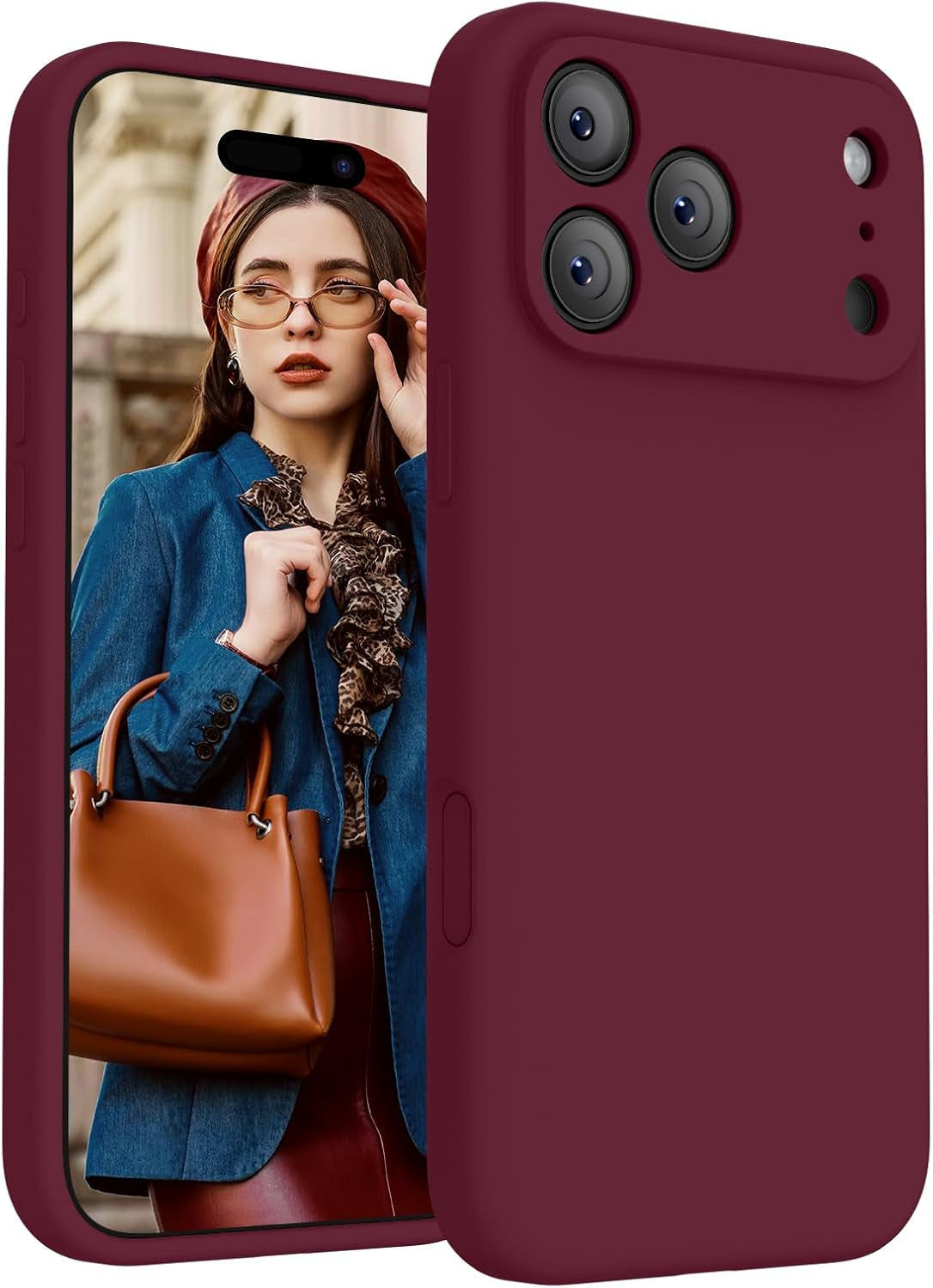 Firenova Magnetic for Iphone 17 Pro Case, Compatible with Magsafe, [Integrated Silicone Camera Control Button] [Camera Protection] Anti-Scratch Microfiber Lining Phone Case, 6.3", Black