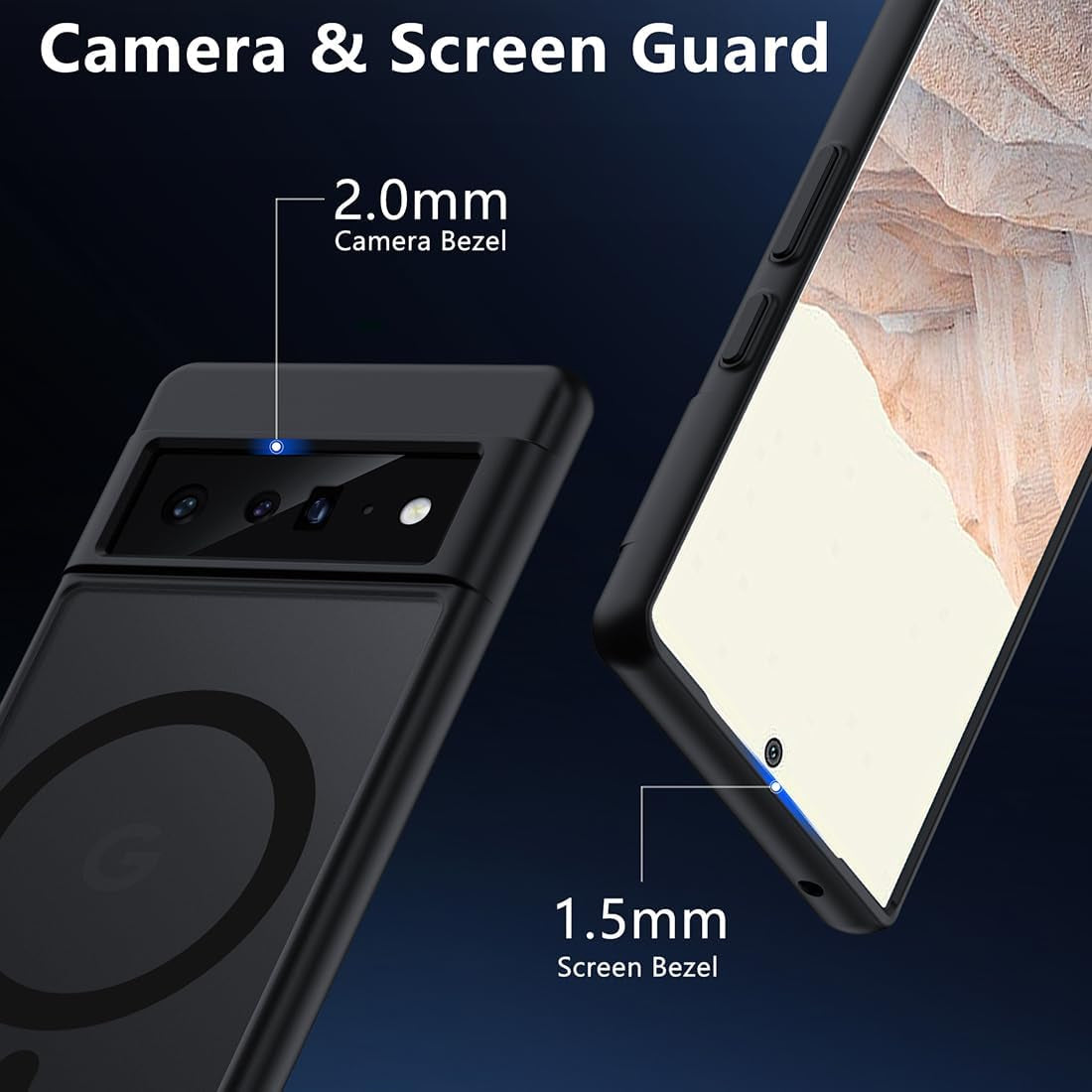 Magnetic Case for Google Pixel 6 Pro, Translucent Matte Anti-Fingerprint,Compatible with Magsafe,Slim Fit Shockproof Protective Phone Case for Pixel 6 Pro Case  TIANNIUKE   