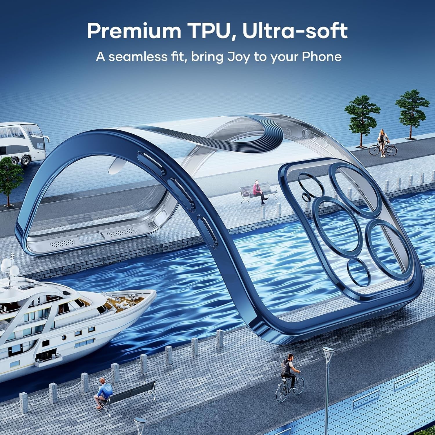 Humixx Magnetic for Iphone 15 Pro Case Clear [Compatible with Magsafe] [No.1 Strong N52 Magnets] [Mil-Grade Shockproof] Dustproof & Non-Yellowing Soft Slim Case for Iphone 15 Pro,Blue  Humixx   