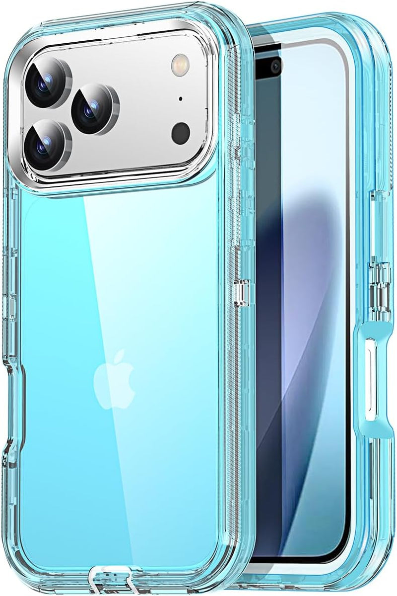 Aicase for Iphone 17 Pro Max Case Clear 3 in 1 Heavy Duty Drop Protection Full Body Rugged Shockproof/Dust Proof 3-Layer Military Protective Tough Durable Cover for Iphone 17 Pro Max 6.3"_910