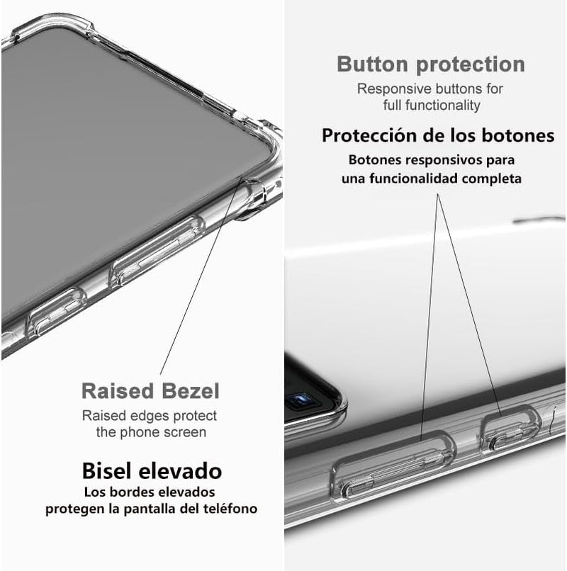 Case for Samsung Galaxy A53 5G Clear TPU Four Corners Protective Cover Transparent Soft