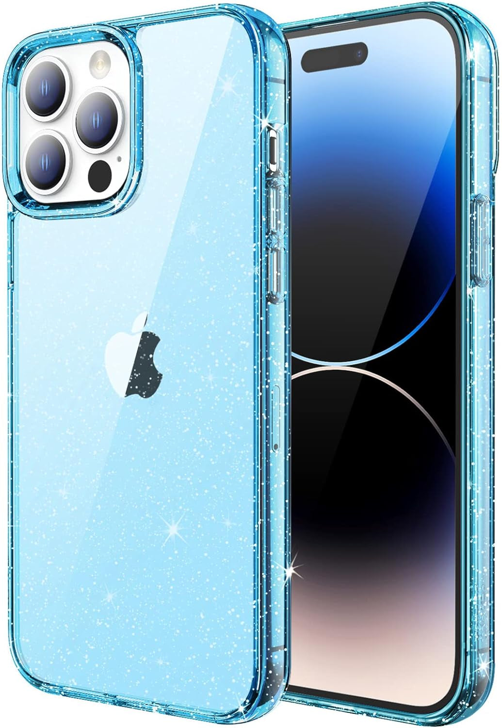 Jetech Glitter Case for Iphone 14 Pro 6.1-Inch, Bling Sparkle Shockproof Phone Bumper Cover, Cute Sparkly for Women and Girls (Rose Gold)  JETech   