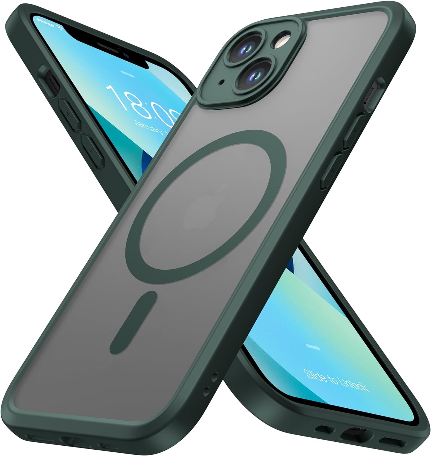 Impactstrong Magnetic Guard Designed for Iphone 15 Case [Camera Protection] [Military Grade Drop Tested] [Compatible with Magsafe] Slim Translucent Matte Phone Case (6.1") - Gray  ImpactStrong   