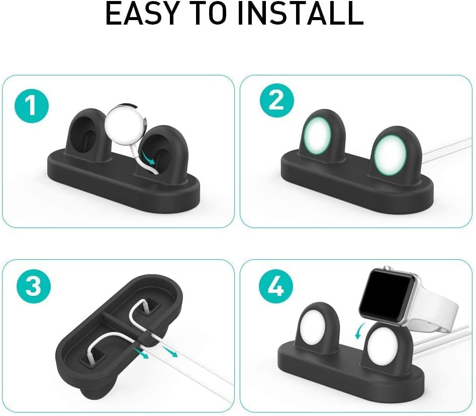 Delidigi Dual Iwatch Charger Stand and Magnetic Braided Bands Compatible for Apple Watch Band Women 38Mm 40Mm 41Mm for Iwatch Series 9 8 7 6 SE 5 4 3 2 1