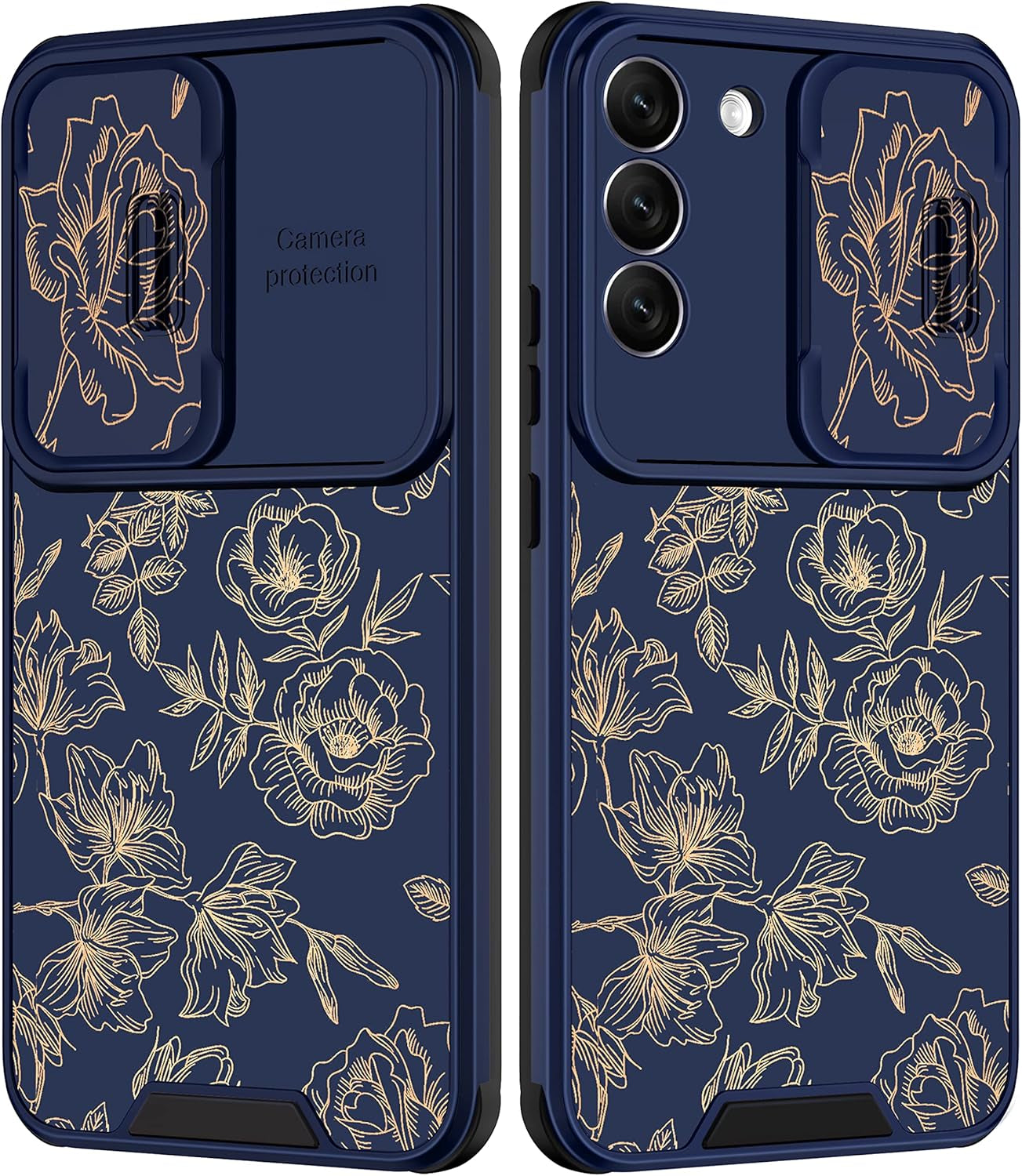 Goocrux for Samsung Galaxy S22 plus Case Leopard for Girls Women Cheetah Print Phone Cover Cute Black Animal Fashion Design with Slide Camera Cover Aesthetic Girly Cases for Galaxy S22 plus 5G 6.6''