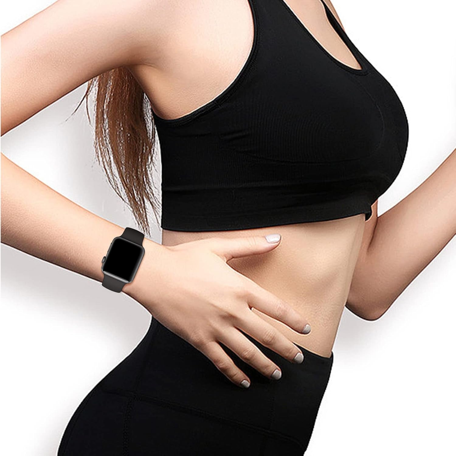 10 Pack Compatible with Apple Watch Bands 38Mm 40Mm 41Mm 42Mm 44Mm 45Mm, Soft Silicone Watch Band for Iwatch Series SE 8 7 6 5 4 3 2 1