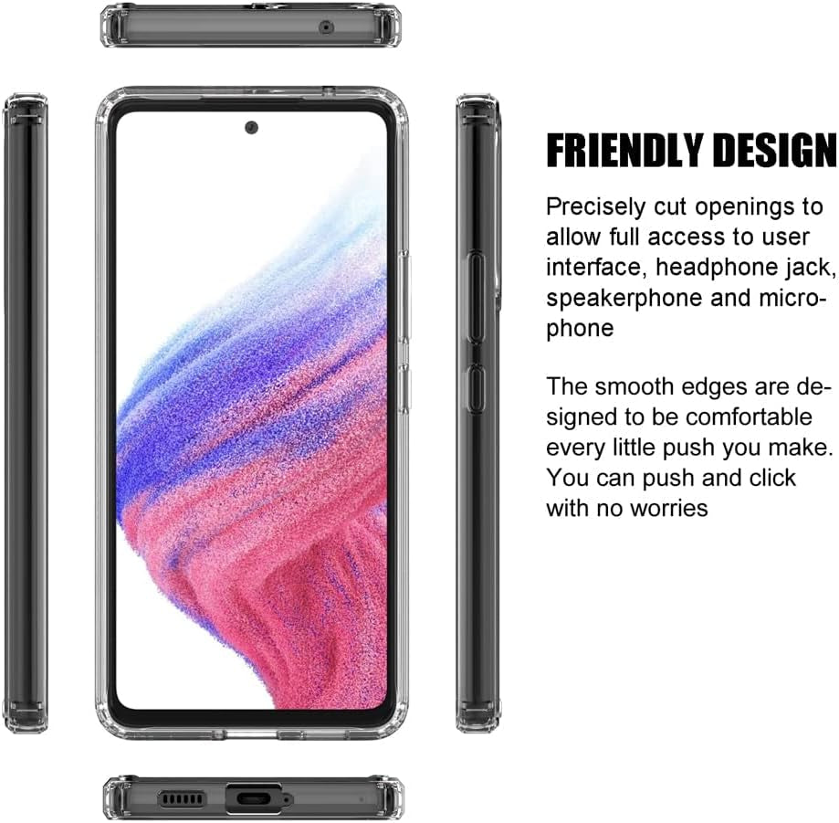 Clear Phone Case Cover for Samsung Galaxy A53 5G (6.5", 2022) [Elephant]