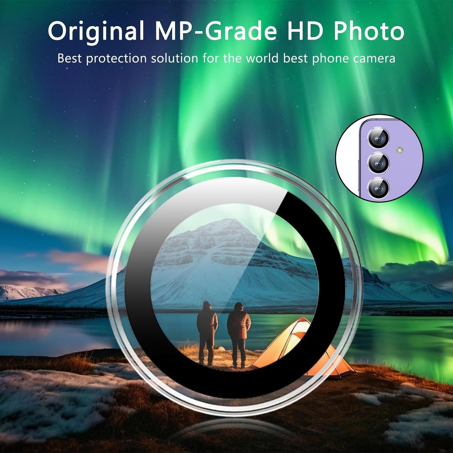 Fotbor [2+3 Pack for Samsung Galaxy S24 plus Screen Protector and Camera Lens Protector, [Dust-Free] Easy Installation, Fingerprint Unlocking Support, 6.7 Inch Tempered Glass, Case Friendly HD Clear