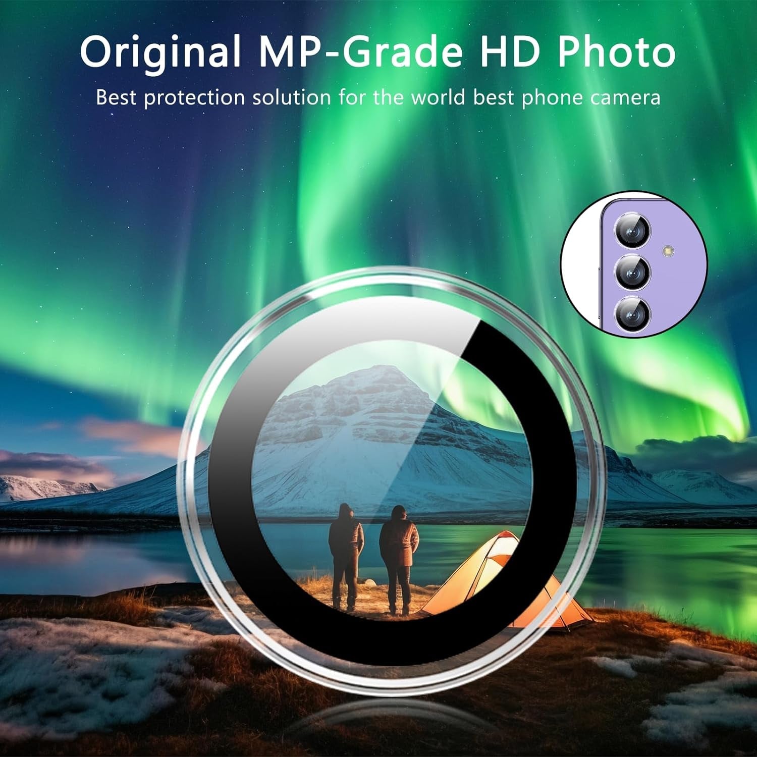 Fotbor [2+3 Pack for Samsung Galaxy S24 plus Screen Protector and Camera Lens Protector, [Dust-Free] Easy Installation, Fingerprint Unlocking Support, 6.7 Inch Tempered Glass, Case Friendly HD Clear