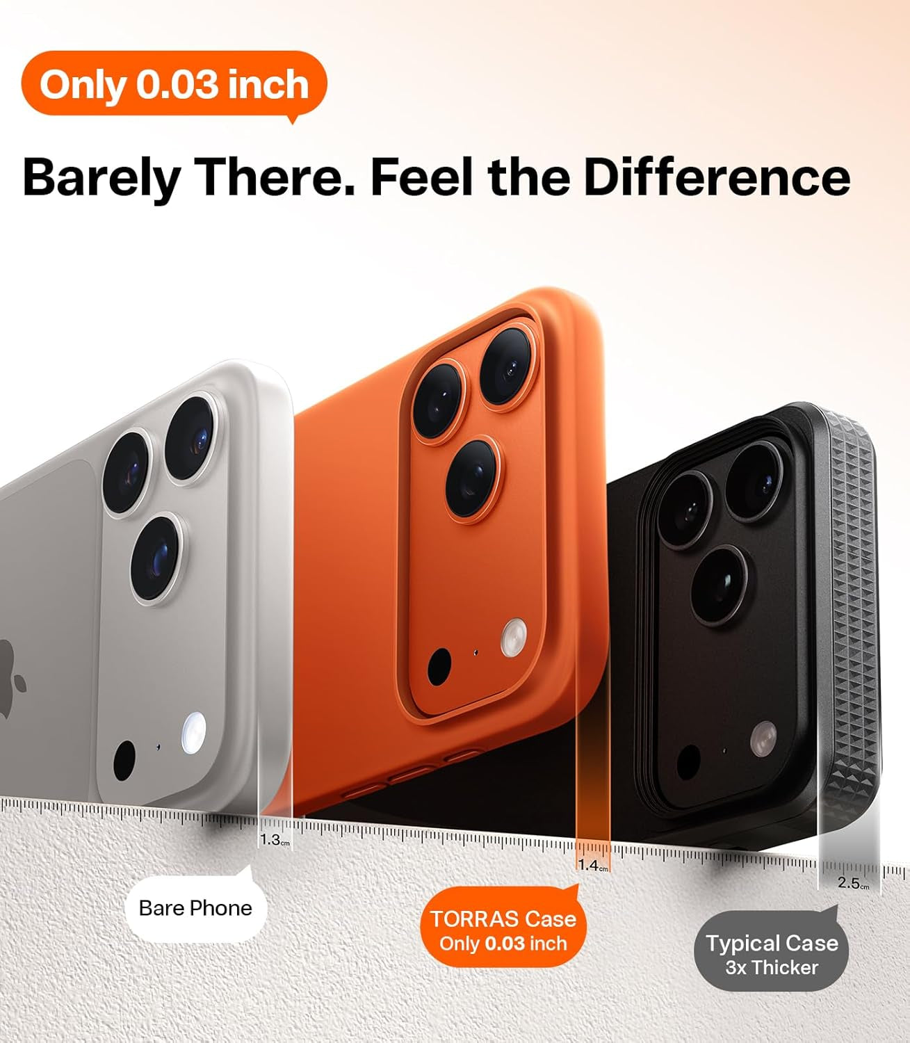 TORRAS Slim Fit for Iphone 17 Pro Max Case, Ultra Thin 17 Pro Max Case, Lightweight Matte Anti-Scratch Hard PC Cover Phone Case for Iphone 17 Pro Max 6.9 Inch,Cosmic Orange