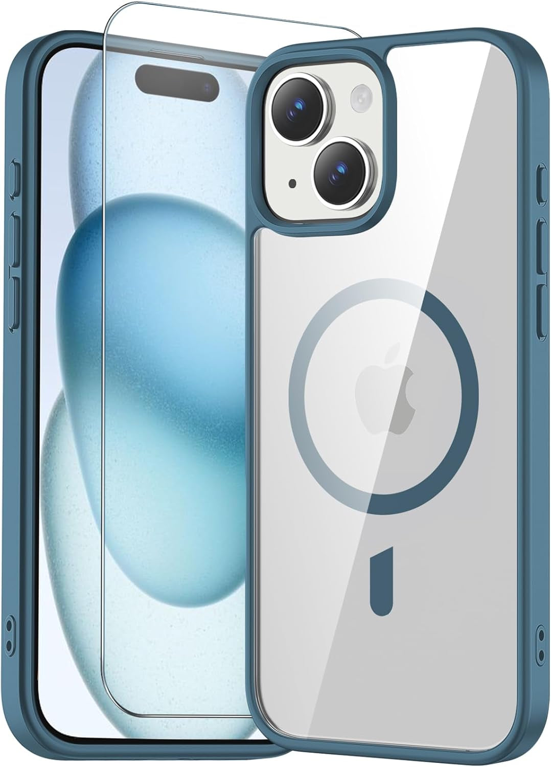 Temdan for Iphone 17 Pro Max Case Clear with Screen Protector, Compatible with Magsafe, Anti-Yellowing, Military-Grade Protection, Shockproof Slim Magnetic Phone Case Cover, Transparent