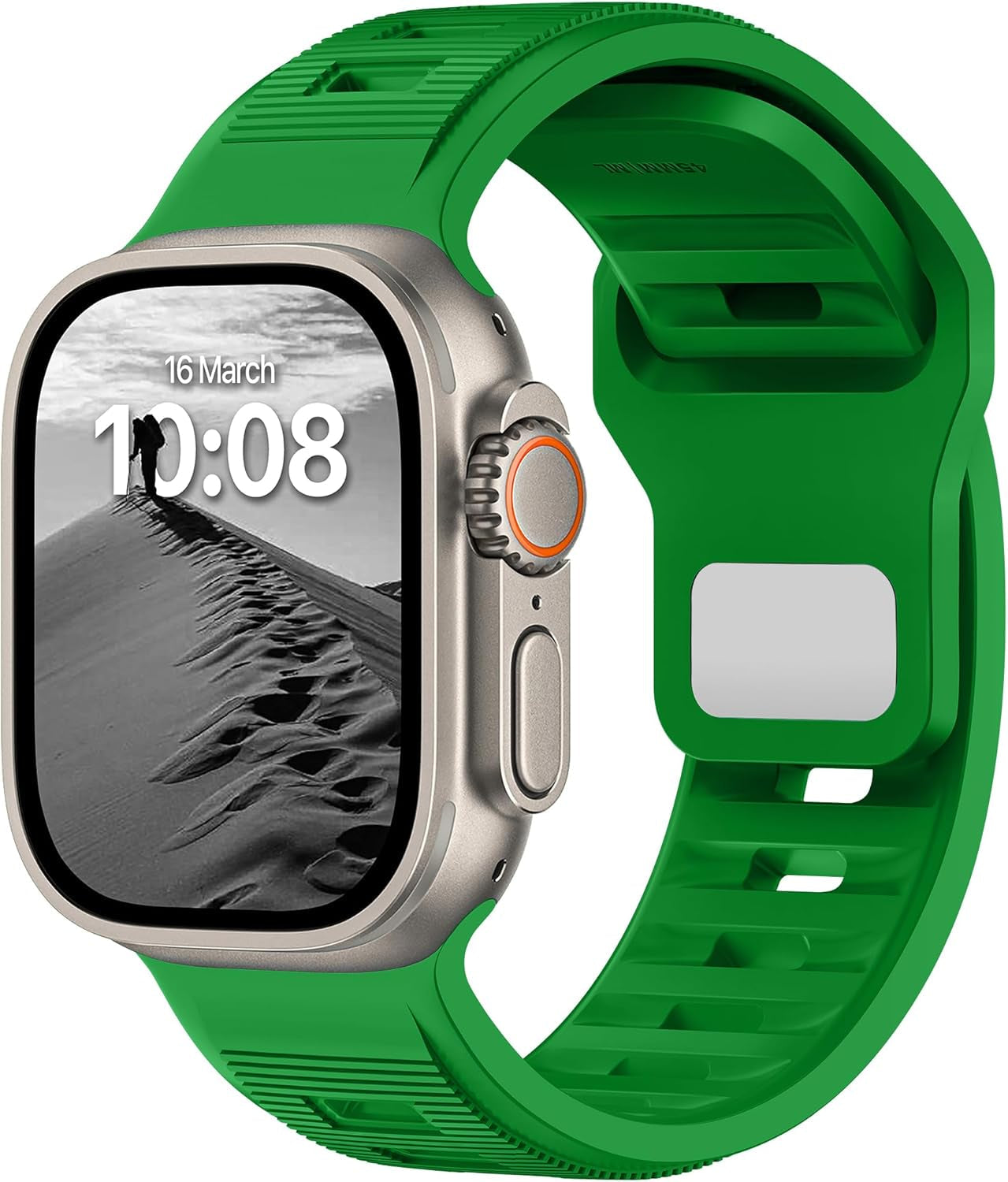 DONEGANI MC1 Sport Band Compatible with Apple Watch Bands Ultra Se 49Mm 45Mm 44Mm 42Mm 41Mm 40Mm 38Mm Men Women Series 9 8 7 6 5 4 3 2 1 Iwatch Strap Silicone Green Christmas