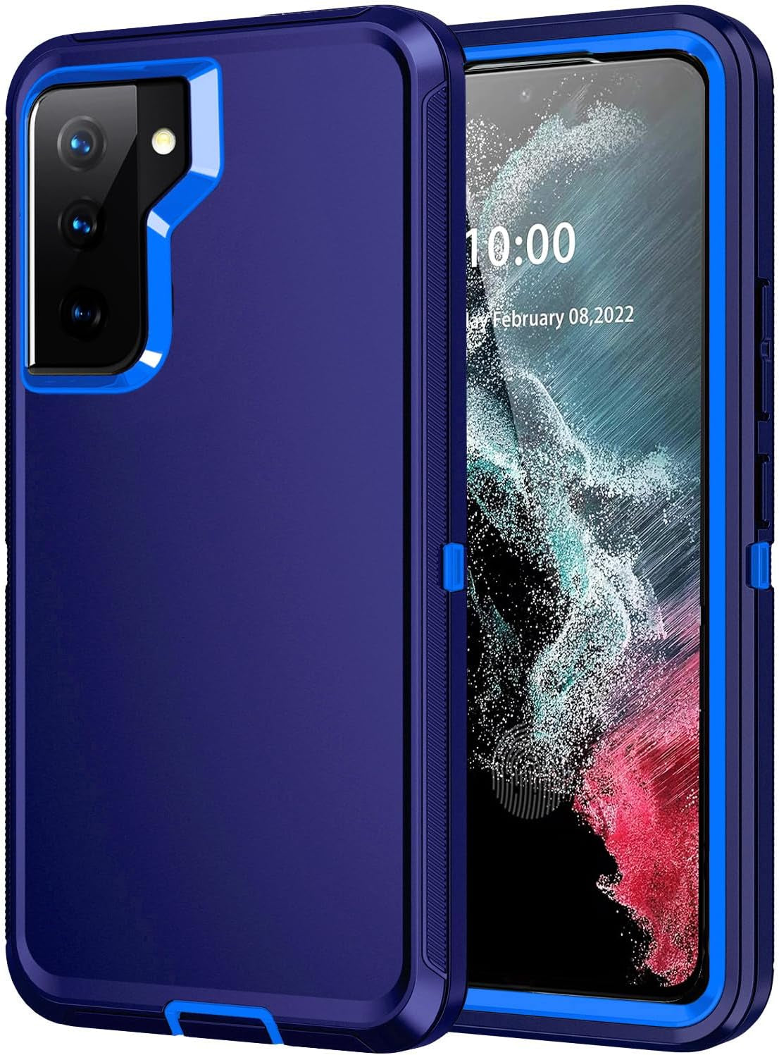 For Galaxy S22 Case,Heavy Duty Shockproof Dust/Drop Poof 3 Layers Full Bady Protection Rugged Cover Case for Galaxy S22,Turquoise