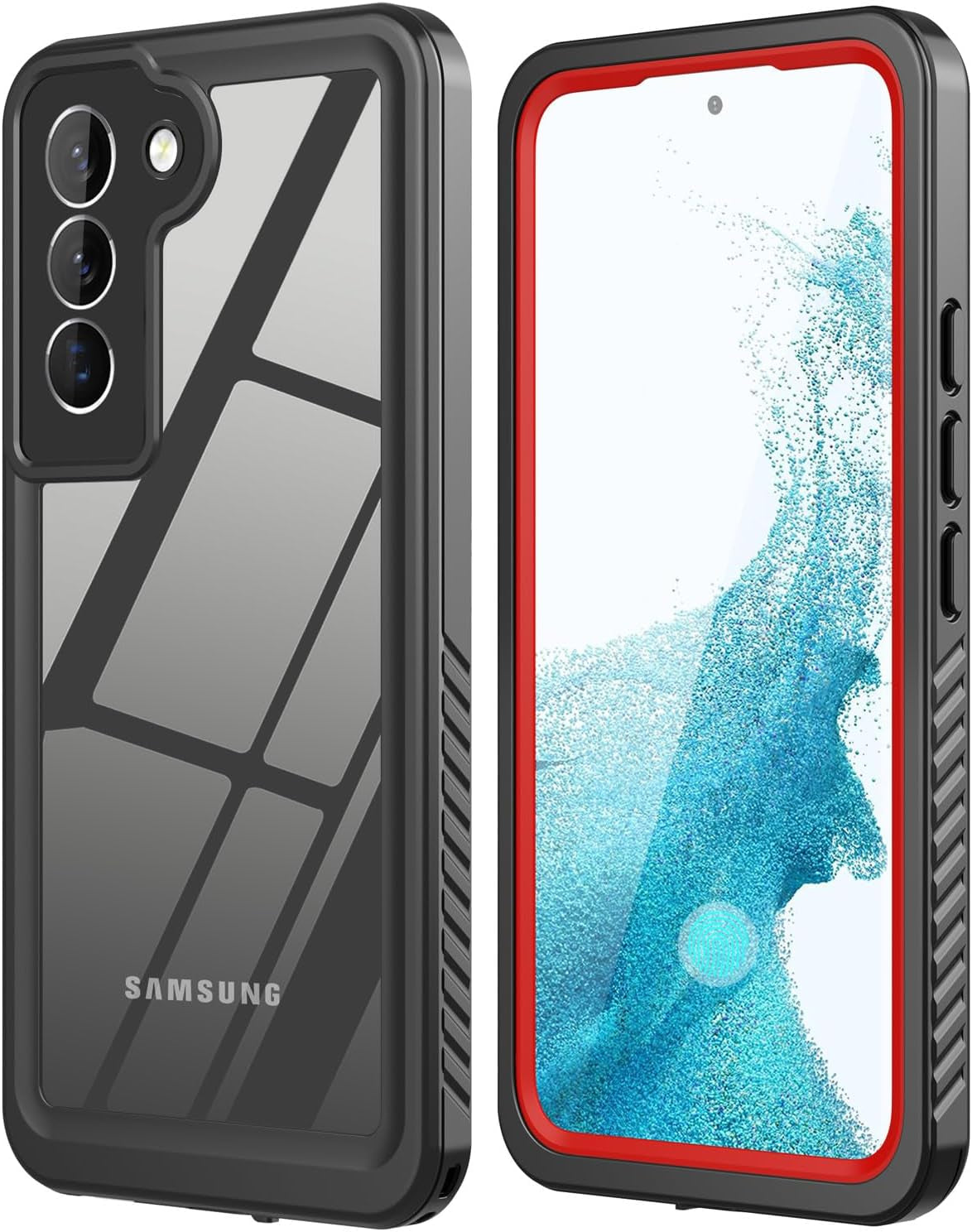 For Samsung Galaxy S22 plus Case Waterproof Built-In Screen Protector [Full Body Shockproof][12 FT Military Shockproof] Dustproof Underwater Phone Case for Galaxy S22 plus 5G 6.6''(Black)