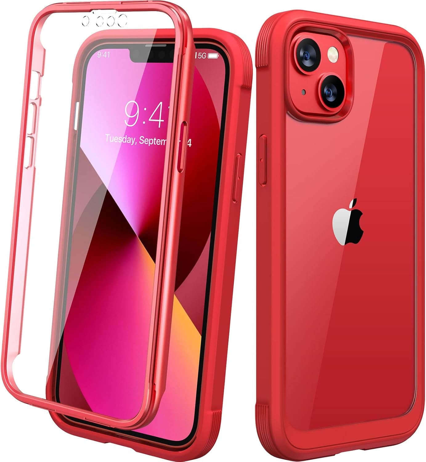 Diaclara Magnetic Designed for Iphone 17 Pro Max Case Full Body Bumper,[Compatible with Magsafe] Military Drop Proof Cover with Built-In Touch Sensitive Anti-Scratch Screen Protector,Orange