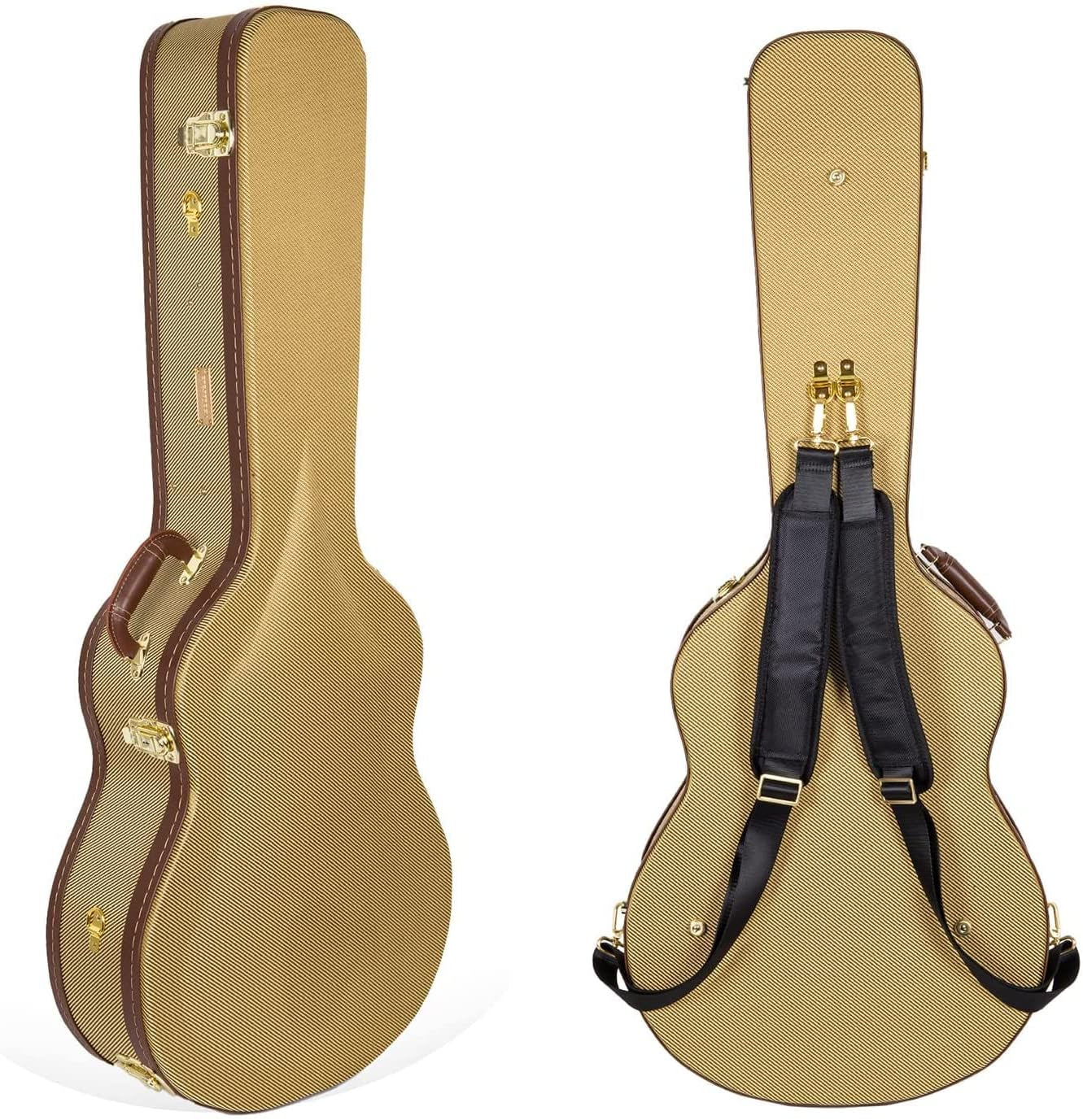 Crossrock Hard-Shell Wood Case for Les Paul Electric Guitars with Removable Shoulder Straps-Tweed(Crw700Ltw)  Crossrock   