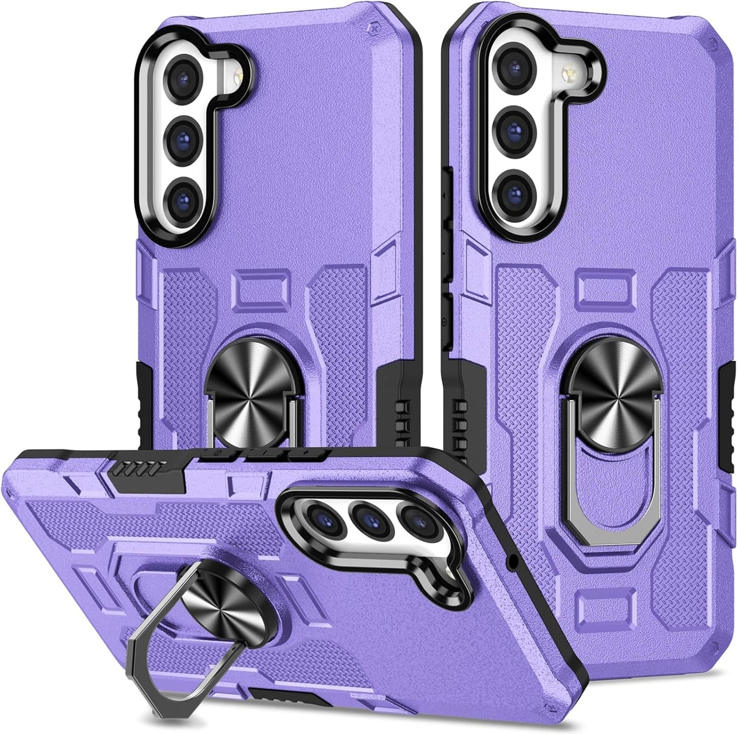 For Samung Galaxy S22 plus Case S22+ plus Case with Ring Kickstand Military Grade Shockproof Case Cover Anti-Scratch Protective Armor for Galaxy S22 plus S22+ plus Phone Case (Pink)