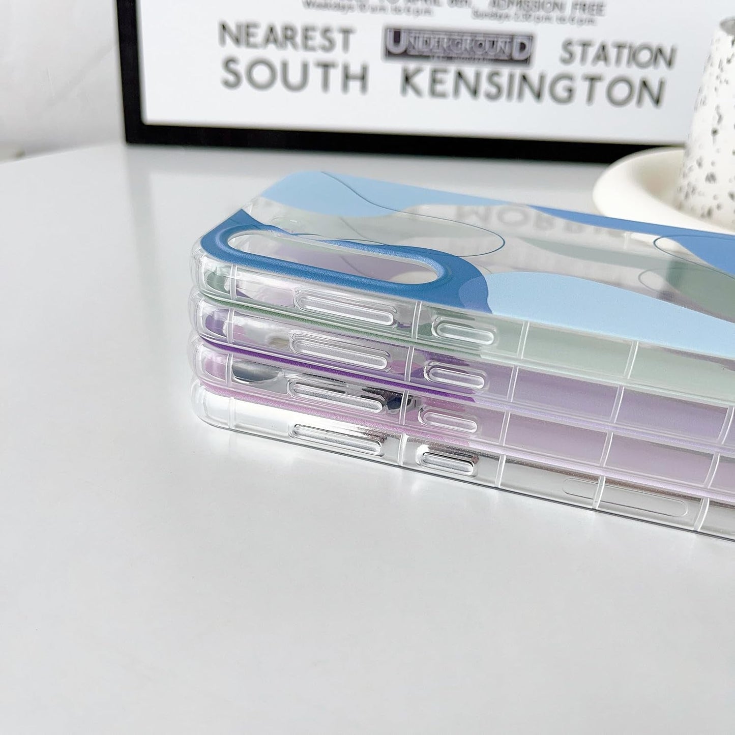 DEFBSC Compatible with Samsung Galaxy S22 Case, Soft Shaped Art Design with Built-In Bumper Protective Phone Case, Cute Slim TPU Cover Designed for Samsung Galaxy S22 Case,Blue