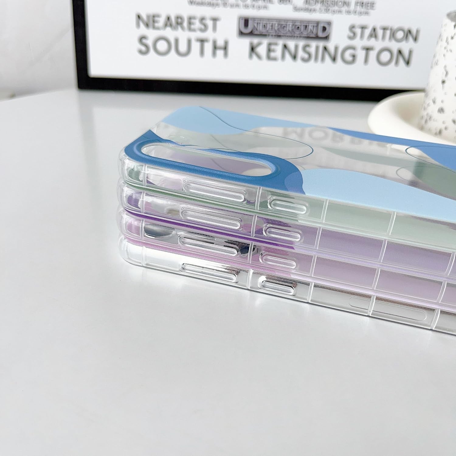 DEFBSC Compatible with Samsung Galaxy S22 Case, Soft Shaped Art Design with Built-In Bumper Protective Phone Case, Cute Slim TPU Cover Designed for Samsung Galaxy S22 Case,Blue