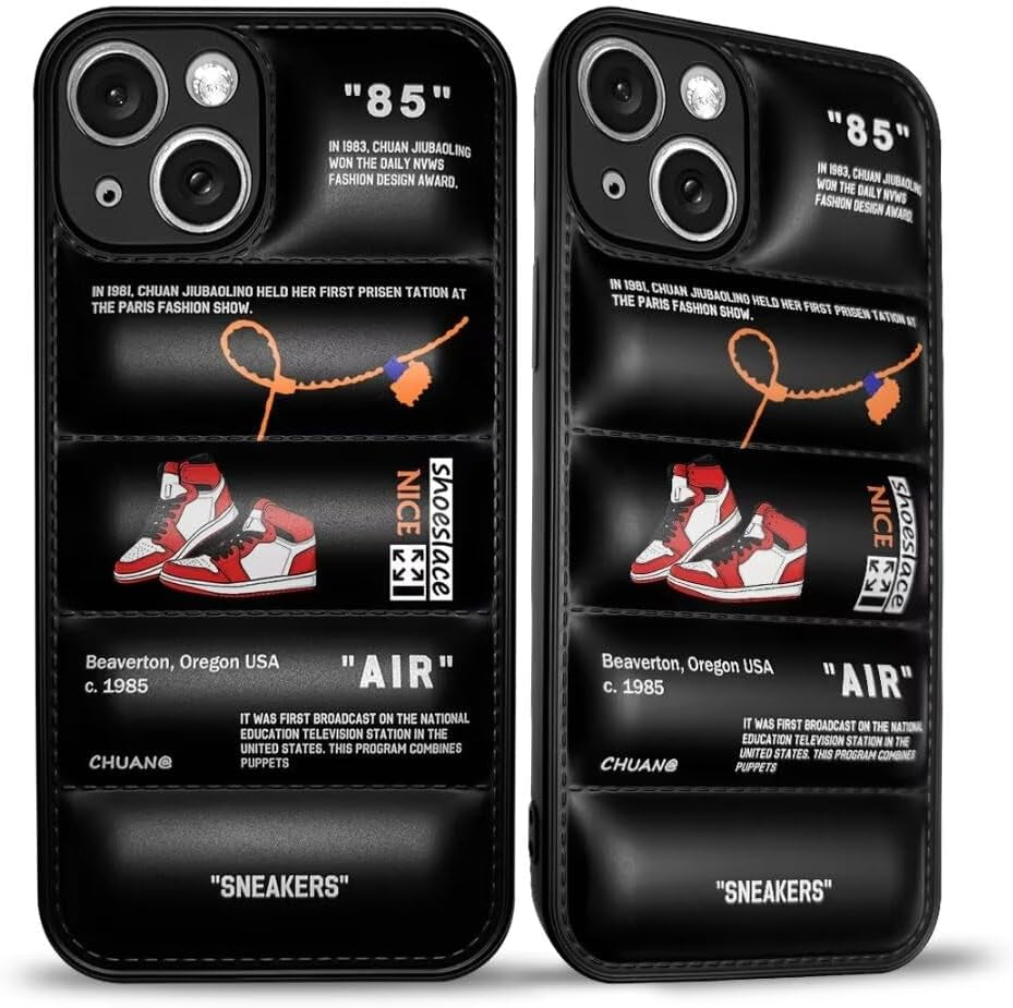 Cool Aesthetic Phone Case for Iphone 15 Pro Case for Boys Men Drop-Resistant Lens Protection Red Basketball Sneaker Street Design Shockproof Designer Cases Compatible with Iphone 15 Pro Case Black  VVVLGD   