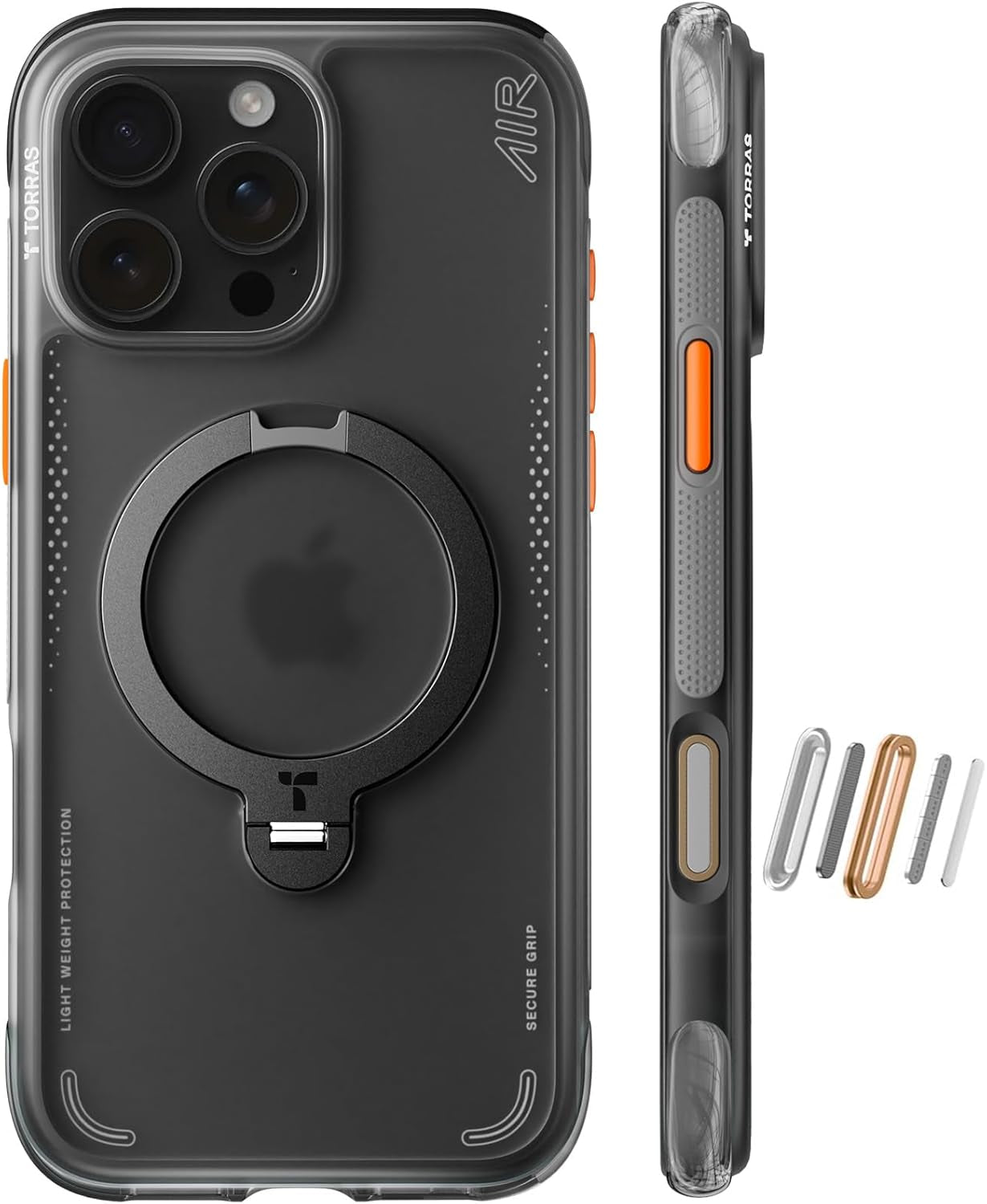 TORRAS Ostand Q3 Air for Iphone 17 Pro Max Case with 360 Magnetic Stand, Fit for Magsafe, Mil-Grade Drop Tested, Camera Control Button, Shockproof Phone Case for Iphone 17 Pro Max 6.9", Midnight Blue